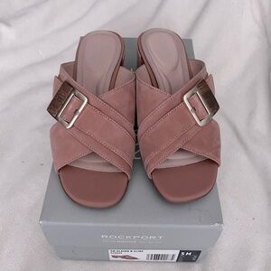 Rockport Women's Tan Slide Sandals